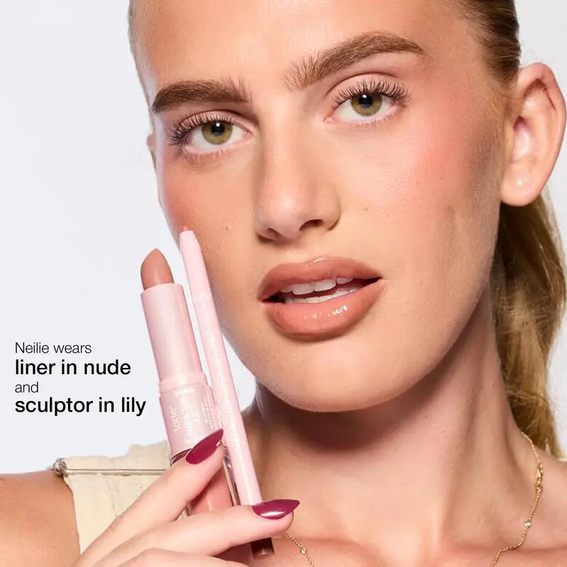 Lip sculptor & liner - 3-in-1 lip combo: lip liner, lipstick & lip gloss