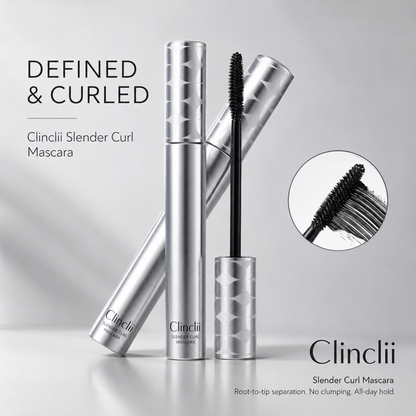 Clinclii Waterproof Mascara for 24-Hour Volume, Lift & Definition – Long-Lasting Thick, Defined Lashes