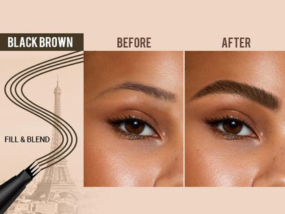Crayon à sourcils 4 pointes pour des sourcils naturellement plus fournis