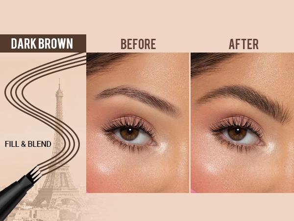Crayon à sourcils 4 pointes pour des sourcils naturellement plus fournis