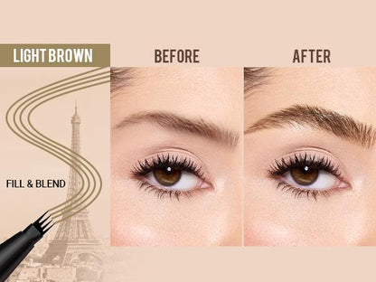 Crayon à sourcils 4 pointes pour des sourcils naturellement plus fournis