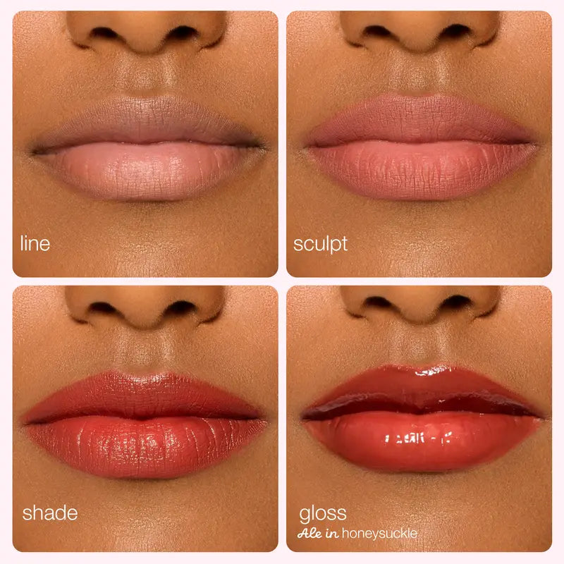 Lip sculptor & liner - 3-in-1 lip combo: lip liner, lipstick & lip gloss