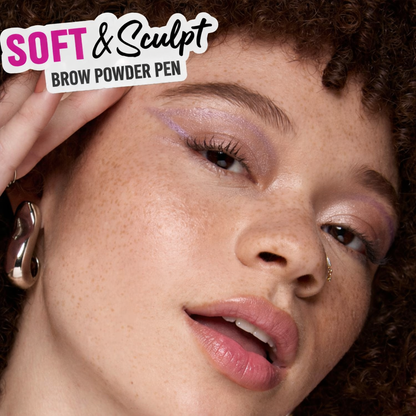 Soft & Sculpt Brow Powder Pen, 24H Wear, Cream To Powder Eyebrow, Transfer-Resistant Formula,  Professional Makeup💄