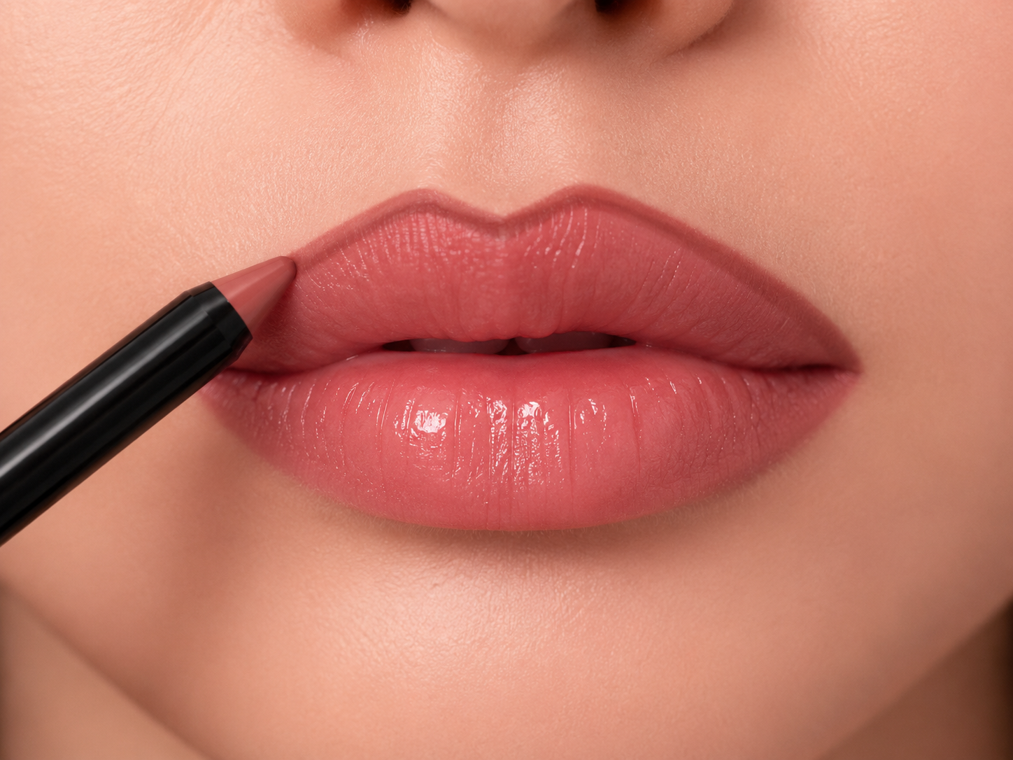 Outline the lips with a precision lip liner